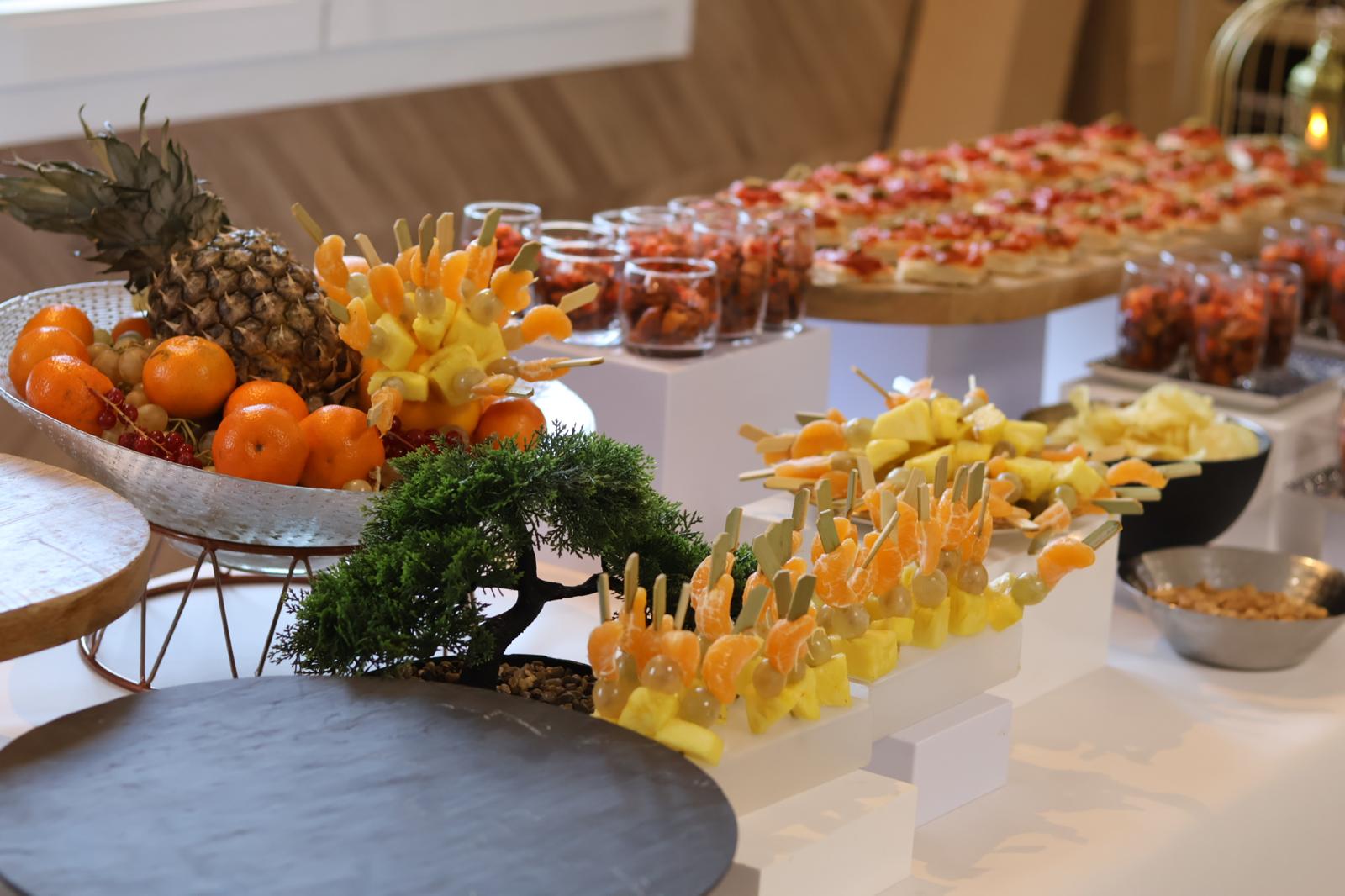 Buffet de fruits lors d'une réception